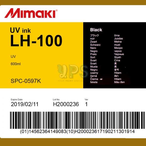 Mimaki LH 100 600ml BLACK