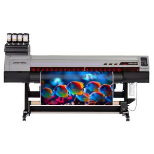 Mimaki UJV100-160 Plus with printed vinyl