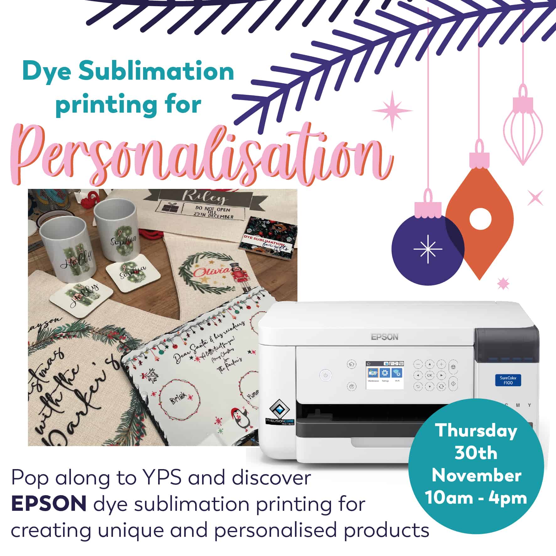 dye sublimation printing for personalisation with Epson