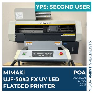 Second User Mimaki UJF-3042 FX UV Flatbed Printer